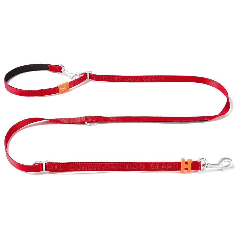Freihändige Hundeleine Crossbody-Hüftleine Gepolsterter Griff Nylon Verstellbar Laufen Joggen Für Welpen Kleine Große Hunde (red,1.5cm width) rot