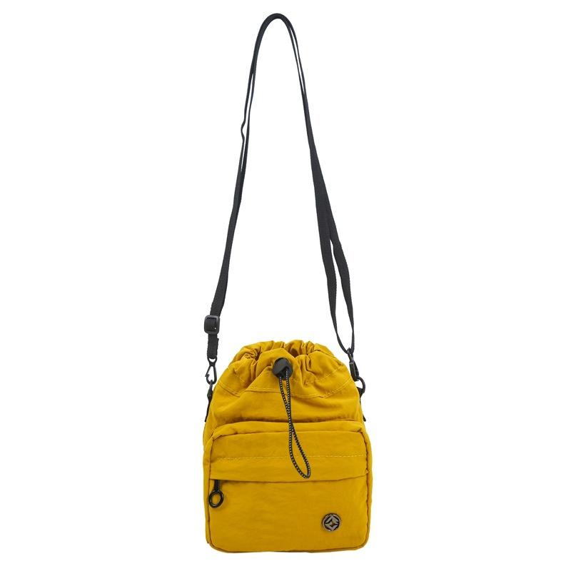 KULUOSIDI BAG Dames Draagbare Sport Waterbeker Tas Trekkoord Nylon Crossbody Mini Mobiele Telefoon Tas geel