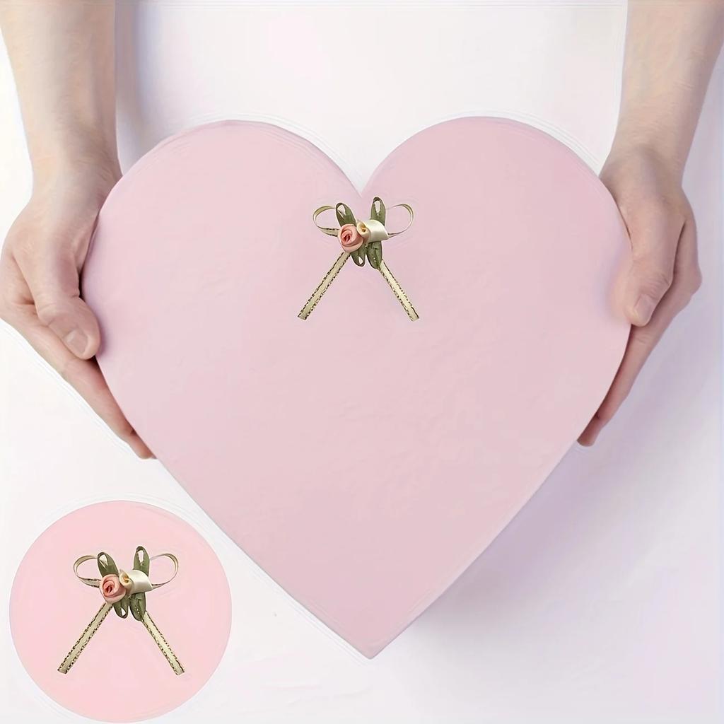 50pcs Elegant Rose Bows with Floral Accents,Mixed Colors for DIY Crafts&Gift Wrapping-Ideal for Weddings,Birthdays&Home Decor