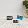 1Pcs Time Display Mini Triangle Clock Simple Desktop Electronic Clock  For Home Bedroom Office Car