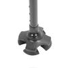 Quad Cane Adjustable Height Anti Slip Lightweight Retractable Senior Walking Stick with 4 Pronged Base for Mountaineering