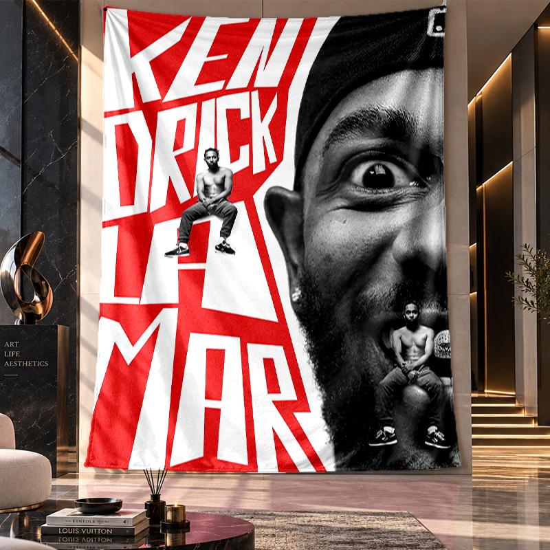 Wall Hanging Tapestry,Kendrick Lamar Printed Fabric Backdrop For Dorm Room Party Decoration