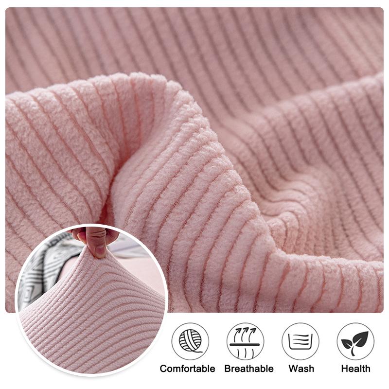 Luxury Thickened Jacquard Weave Sofa Cover High Density Ribbed Design Couch Cover Premium Home Decor Seat Protector