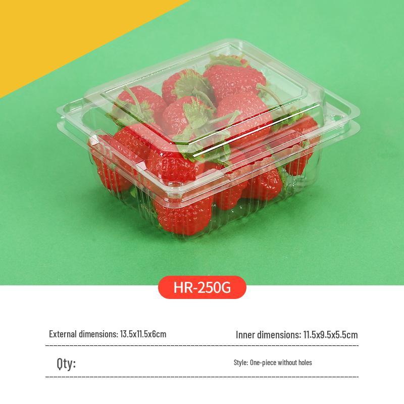 Clear Plastic Fruit & Veggie Box with Lid - Disposable and Thickened for Fresh Storage
