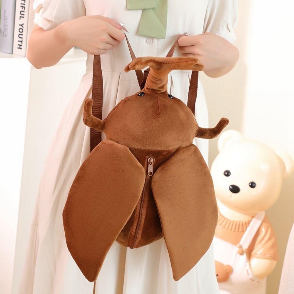 Soft Toy Cicada Plush Doll Backpack Beetle Mini Knapsack Bags Children's Bag