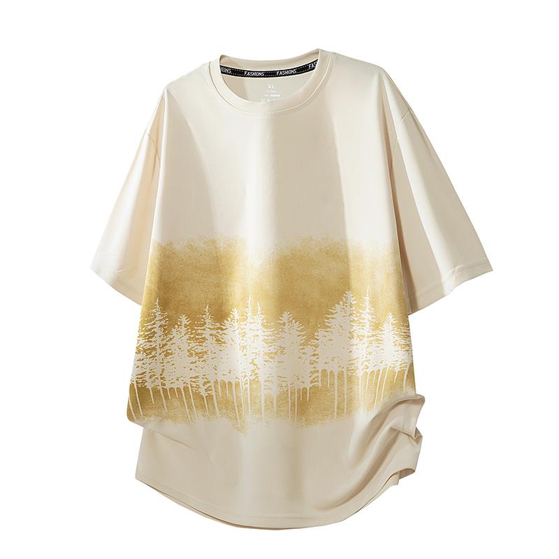Quick Drying Sports T-shirt Men's Ice Silk Fitness Loose Summer Thin Short Sleeved Running Top