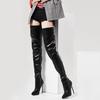 zip thigh high boots