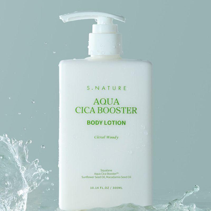 Aqua Cica Booster Body Duo Set (Wash 500ml + Lotion 300ml) (+Free 30ml Gel Cream)