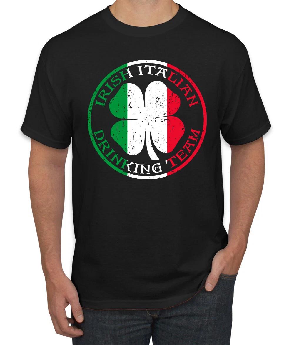 Irish Italian Drinking Team Mixed Race St Patricks Day Men Graphic T- Shirt S