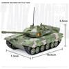 1/32 Scale SWAT 99B / M1A2 / Leopard 2 Diecast Tank Model Toy, Pull Back Toy Vehicle with Sound and Light for Kids Toddler Boys Girls Gift Collection