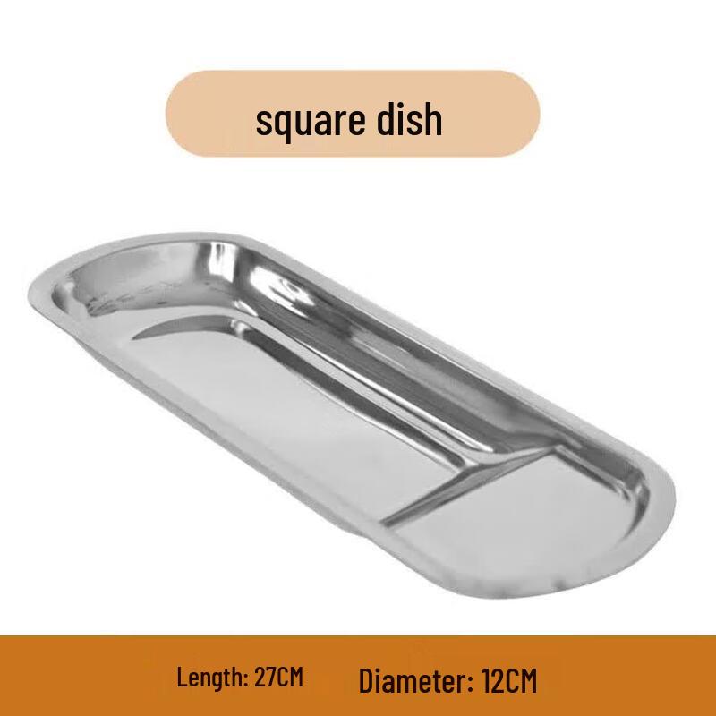 PYTHONIC 27cm Square Stainless Steel Buffet Plate