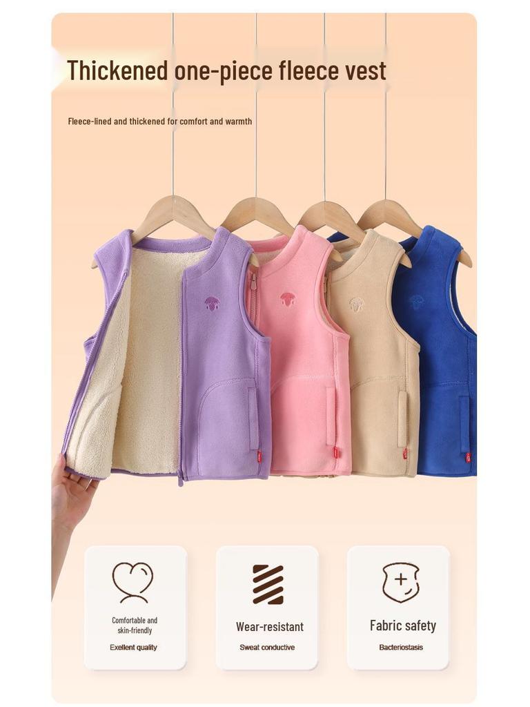 Jungen Winterweste mit dickem Fleecefutter - Warme Oberbekleidung für große Kinder