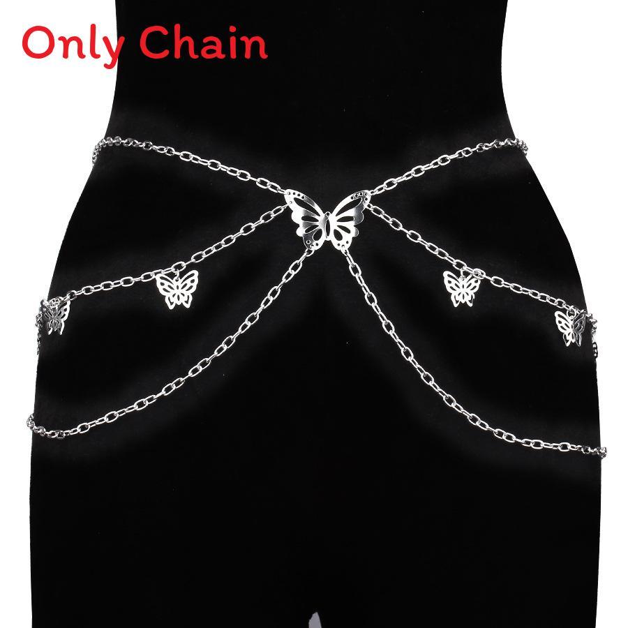 

Fashion Butterfly Body Chain With Multilayer Metal Design For Adults білий