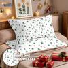 3pcs minimalist green Christmas tree printed coreless duvet cover set multi size bedroom holiday bedding holiday decorations