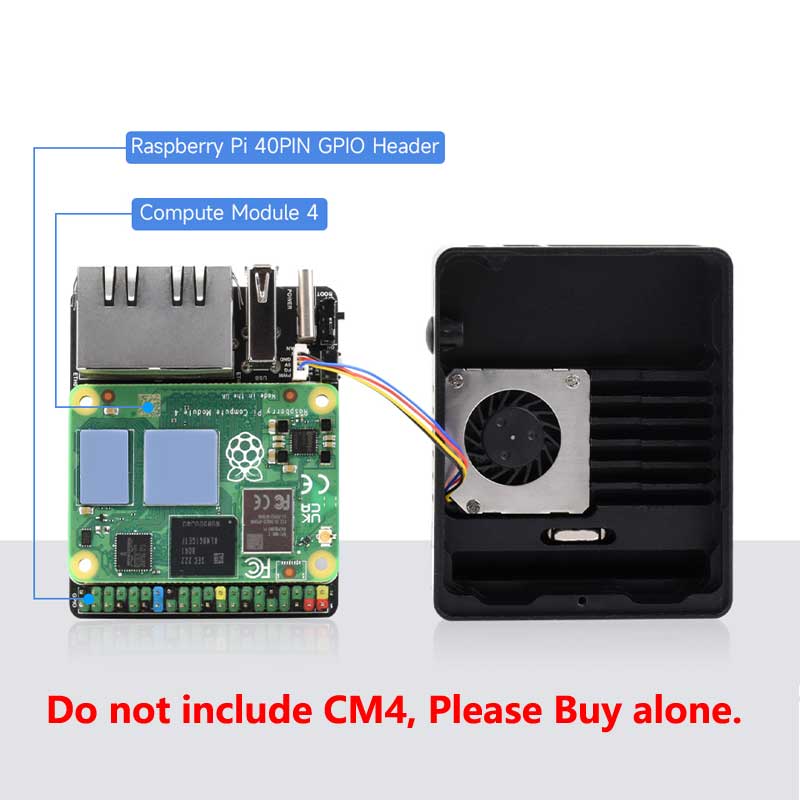 Raspberry Pi Compute Module 4 CM4 IO Board Dual Gigabit Ethernet Mini Router Board 40PIN GPIO Header