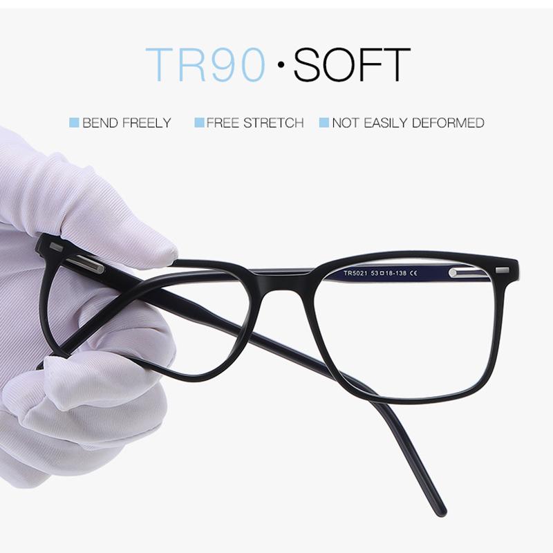 Square Frame Anti-Blue Light Glasses Men Women Classic Black Decorative Glasses Male Female Fashion Daily Use Eyeglasses