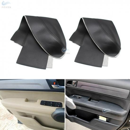 Пара черных кожаных чехлов на подлокотники задних внутренних дверных панелей для Honda CRV 07-11
