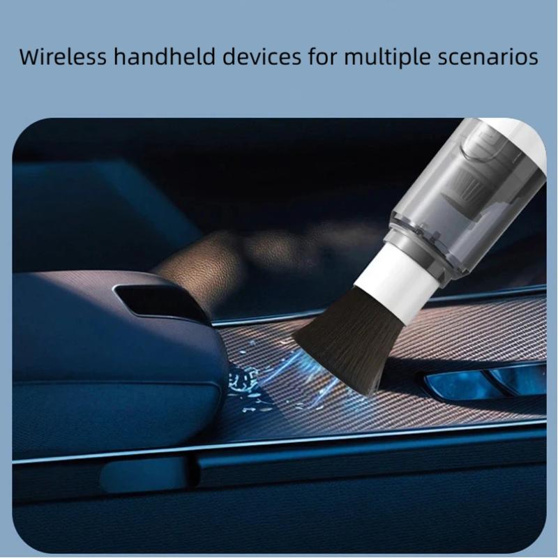 1 Set Portable Mini Handheld Vacuum Cleaner 3 In 1 Suction Blow Water Absorption For Car Desktop Coffee Powder Cleaning