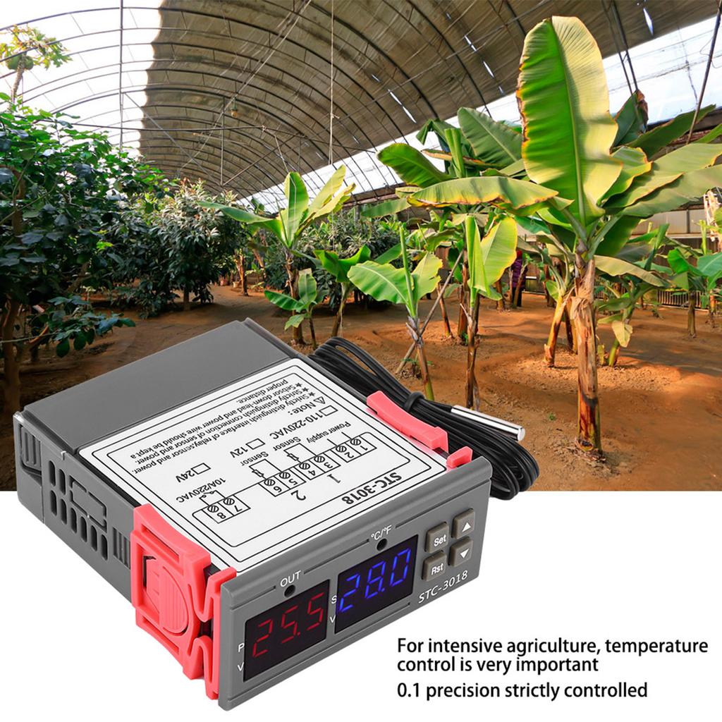STC 3018 Digital Temperature Controller Sensor Thermostat with NTC Cable Length 1M (24V)
