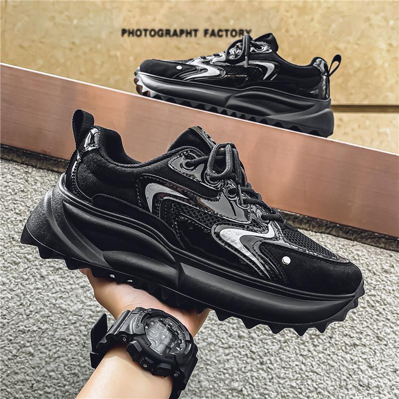 Klobiger Sneaker Herren Designer Reifensohle Laufschuhe Mode Lässig Mesh Atmungsaktives Gewebe Erhöhte Interne Plateauschuhe