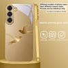 golden flying bird For Samsung Galaxy S26 S20 FE S21 S22 S23 Plus S24 Ultra S25Ultra S21+  S22Plus Golden glass phone case