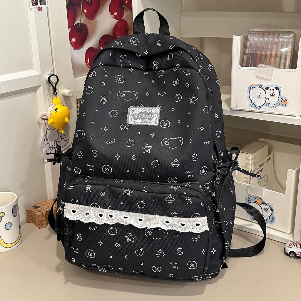 Schoolbag new school bag for women, Korean style INS artistic fresh style, backpack for middle and high school students, large capacity casual 