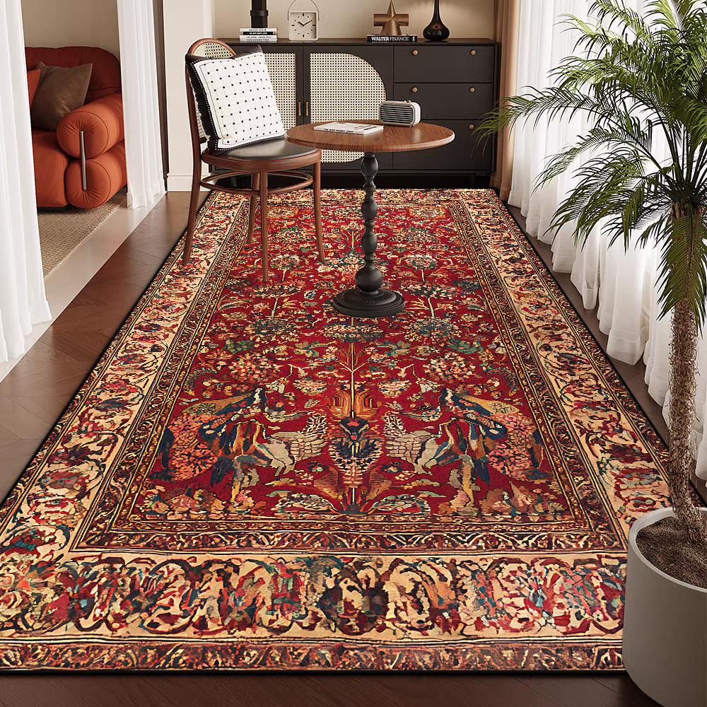 Persian Style Home Decoration Luxury Live Room Carpet Large Size Non-slip Balcony Decor Area Rug Soft Washable Sofa Table Mat