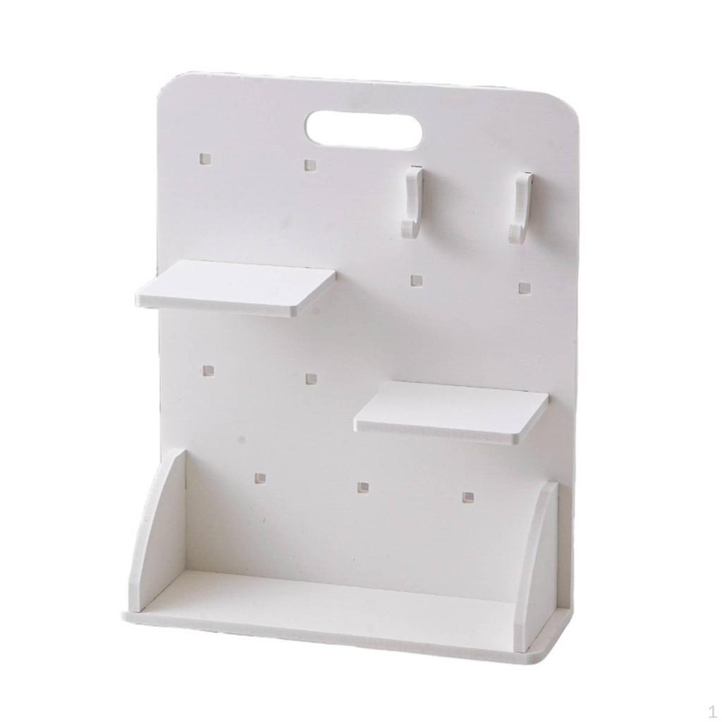 Desktop Pegboard Organizer MultiFunctional Planning Table Shelf with Space Saving