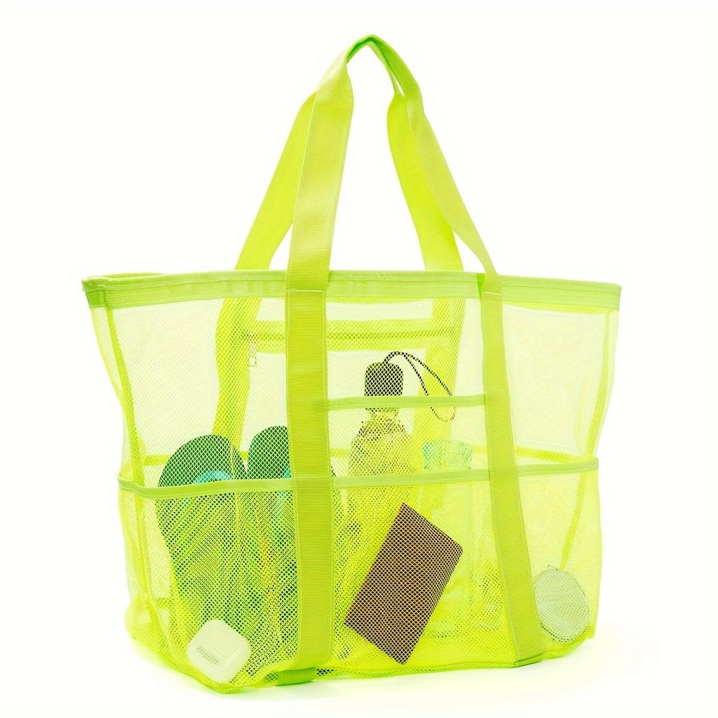 Mesh beach bag extra large capacity beach toy storage perfect for the beach and sea