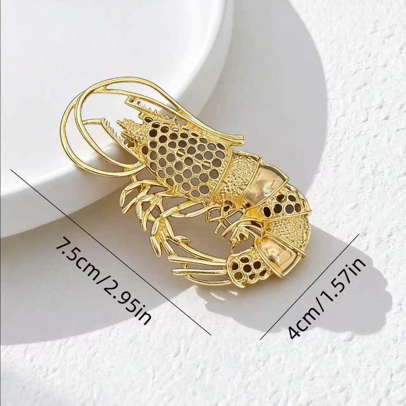 1Pcs Gold Color Retro Metal Embossed Butterfly Women'S Brooch Ocean Style Lobster Decoration Pins Party Wedding Jewelry