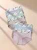 Women Cotton Panties High Waist Body Shaper Underwear Fashion Print Panty Ladies Briefs Plus Size M-5XL Underwear Female Lingerie