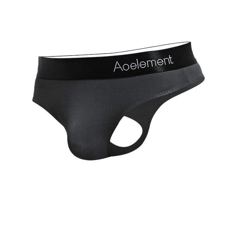 Men's Low-Rise Ice Silk T-Back Thong - Stretchy, Breathable & Cool Sports Underwear