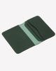 Matt Folding Full Grain Leather Business Card Holder Green