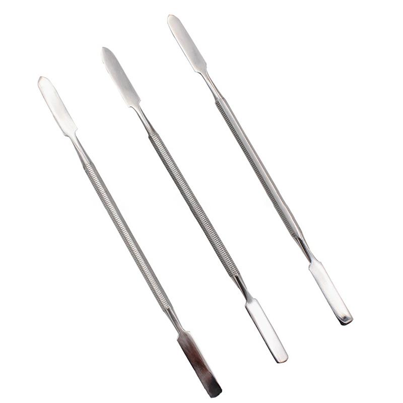 3 Adet Diş Çimentosu Spatulası Paslanmaz Çelik Karıştırma Spatulası Ekipmanı Çift Taraflı Tırnak Sanatı Makyaj Fondöten Karıştırma Çubuğu