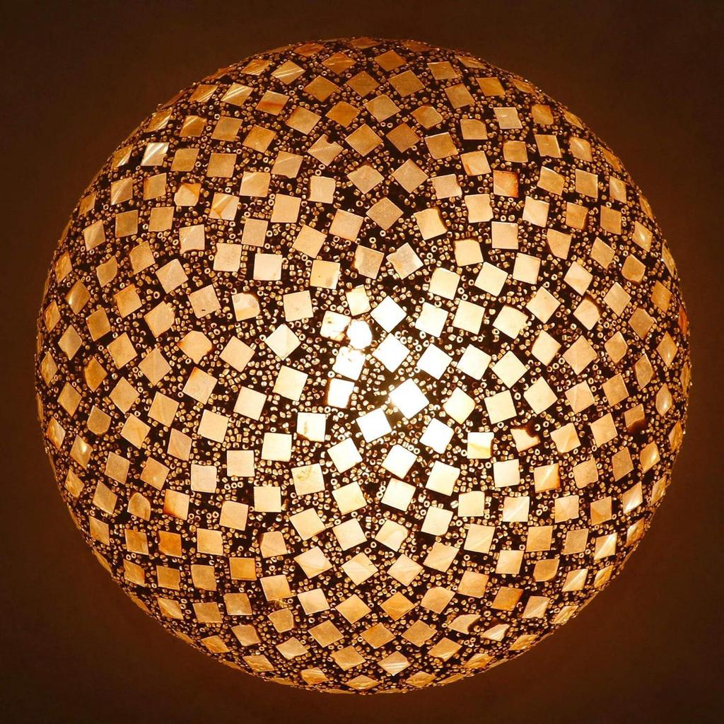 Glass Mosaic Decorative Ceiling Lamp - Home Decor (Bulb Not Included)