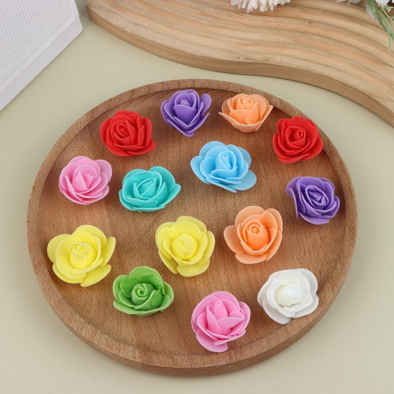 50Pcs Artificial Rose Flower Heads Multicolor Foam Rose Heads For Wedding Bouquet And Diy Crafts Party Home Decorations