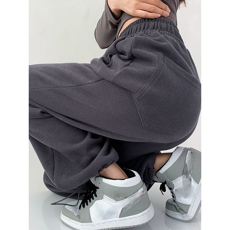 Solid Loosecasual Lace-up Lounge Pants Pure Color Loose Casual Lace up Sweatpants