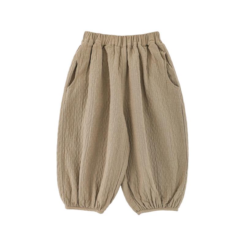 Yoyou Girls' Spring 2026 Casual Pure Cotton Lantern Pants