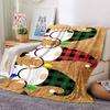 1Pc Christmas Gnome Trio Blanket Soft Throw Blanket For Home Bedroom Bed Sofa Travel Office Solid Christmas Blanket