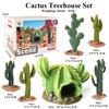 Oenux Simulation Household Decoration Stone Tree Stump Baobab Cacti Farm House Car Fence Accessory Animals Model Education Kids Toys