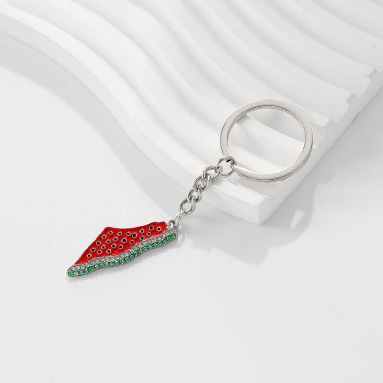 Fashoin Watermelon Shaped Keychain Bag Pendant Handbag Decoraion Alloy Keyring Accessory Key Holder For Everyday Use