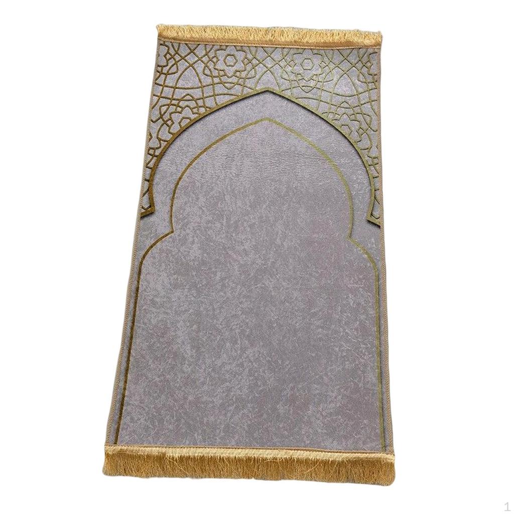 Classic Prayer Rug Embroidered Ramadan Gift Wedding Decor for Eid Hallway Camping