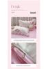 Official Sanrio Hello Kitty All-Cotton 4-Piece Bedding Set - Sheet, Pillowcase & Bed Skirt for Dorms