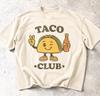 Vintage Taco Club Shirt, Funny Taco Lover Comfort Colors® Tee, Retro Mexican Food Graphic T Shirt, Cute Fiesta Gift, 90s Foodie Unisex Tee
