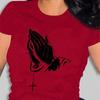 Fashion Women Love Fingers Print T Shirt Funny Casual O-neck Short Sleeves T-shirt Summer Female Tee Shirt