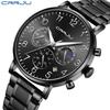 CRRJU-2276 Men's Watch Casual Personality Watch Men's Watch Student Watch Simple Steel Band Calendar
