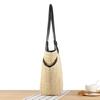Straw Woven Shoulder Bag with Multiple Pockets Zipper Closure Handmade Braided Vacation Leisure Handbag