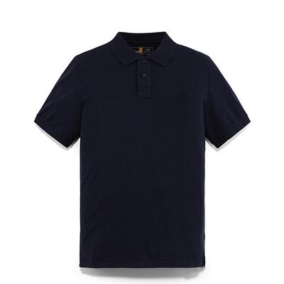 Gewaschenes lässiges atmungsaktives kurzärmeliges Poloshirt Herren Oberteile Tiefes Saphirblau A6R29433