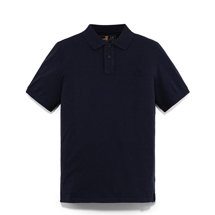

Timberland Washed Casual Breathable Short Sleeve Polo Shirt Men tops Deep-Sapphire-Blue A6R29433 M