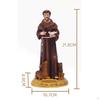 Statua di San Francesco d'Assisi Statuetta Decorativa Piccola Resina Statue Cattoliche Statuetta